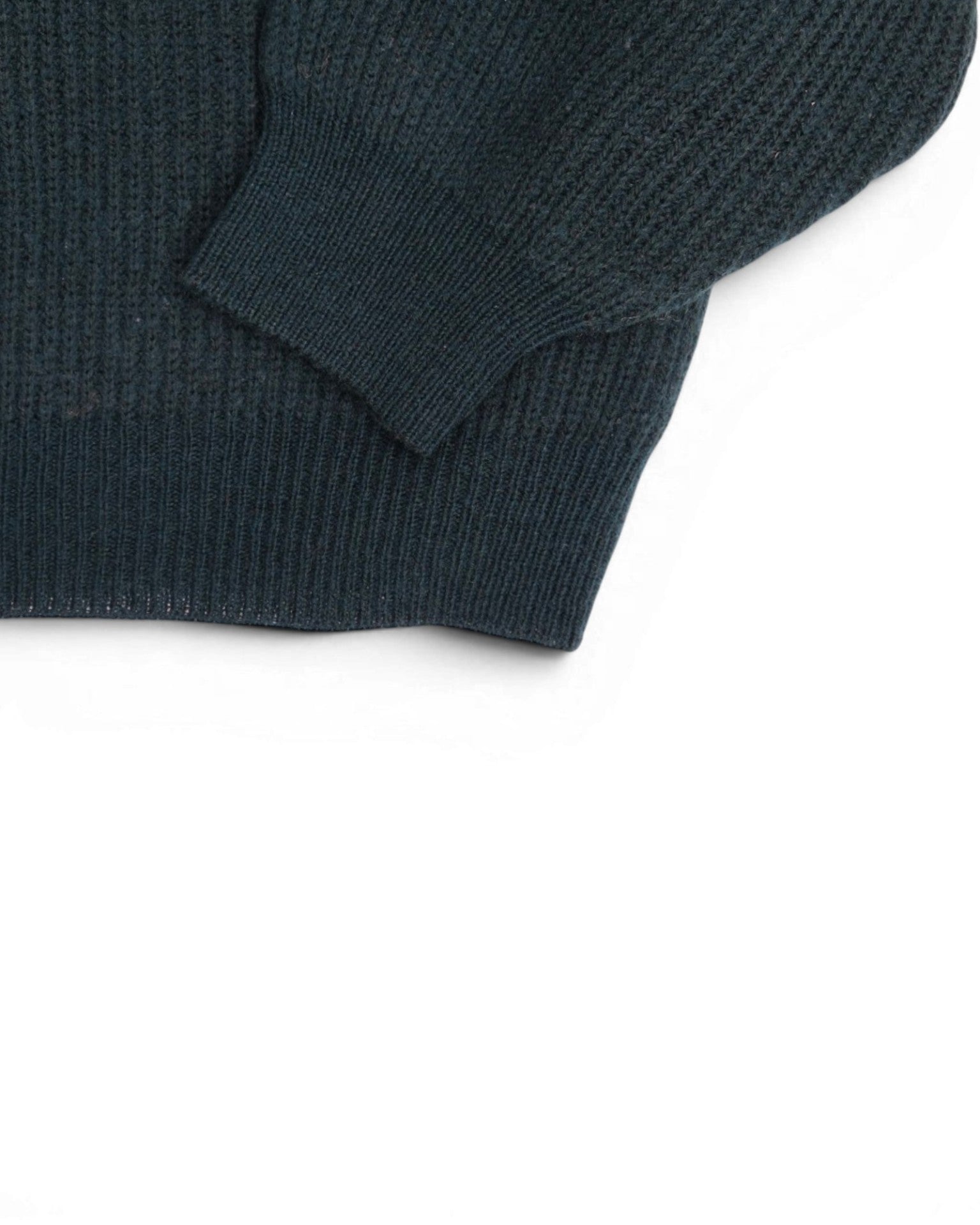 Dark Pine Heavy Ribbed Deep V-neck