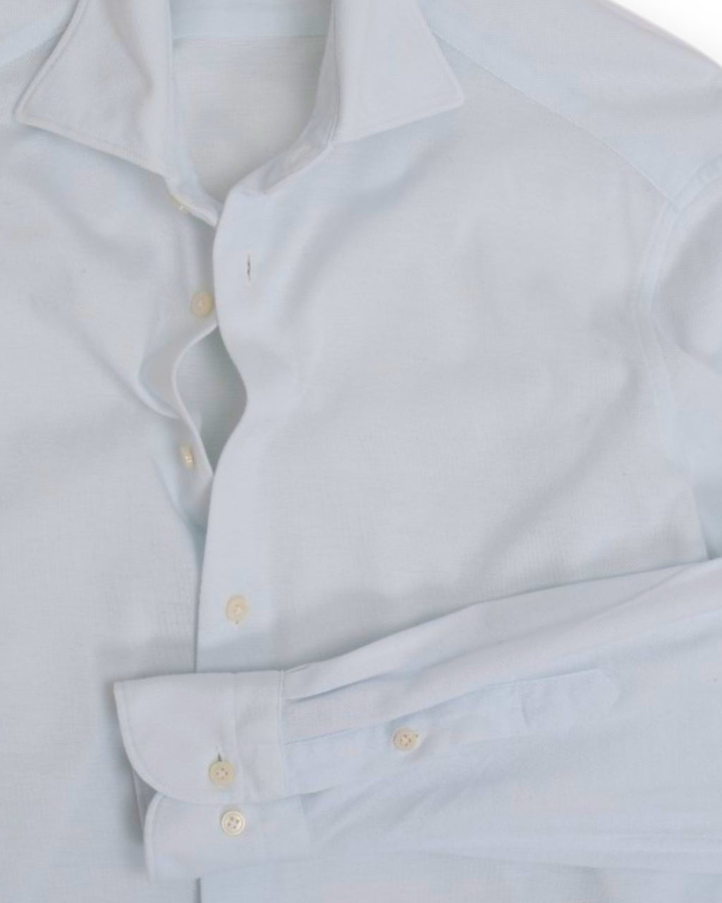Pale Light Blue Pique Shirt
