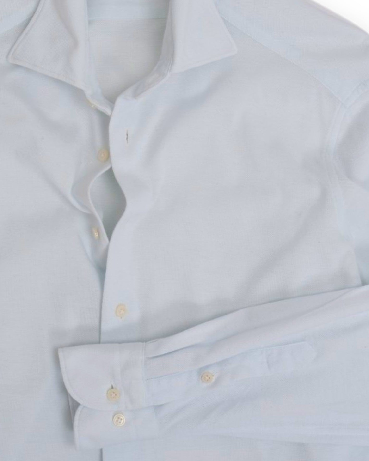 Pale Light Blue Pique Shirt