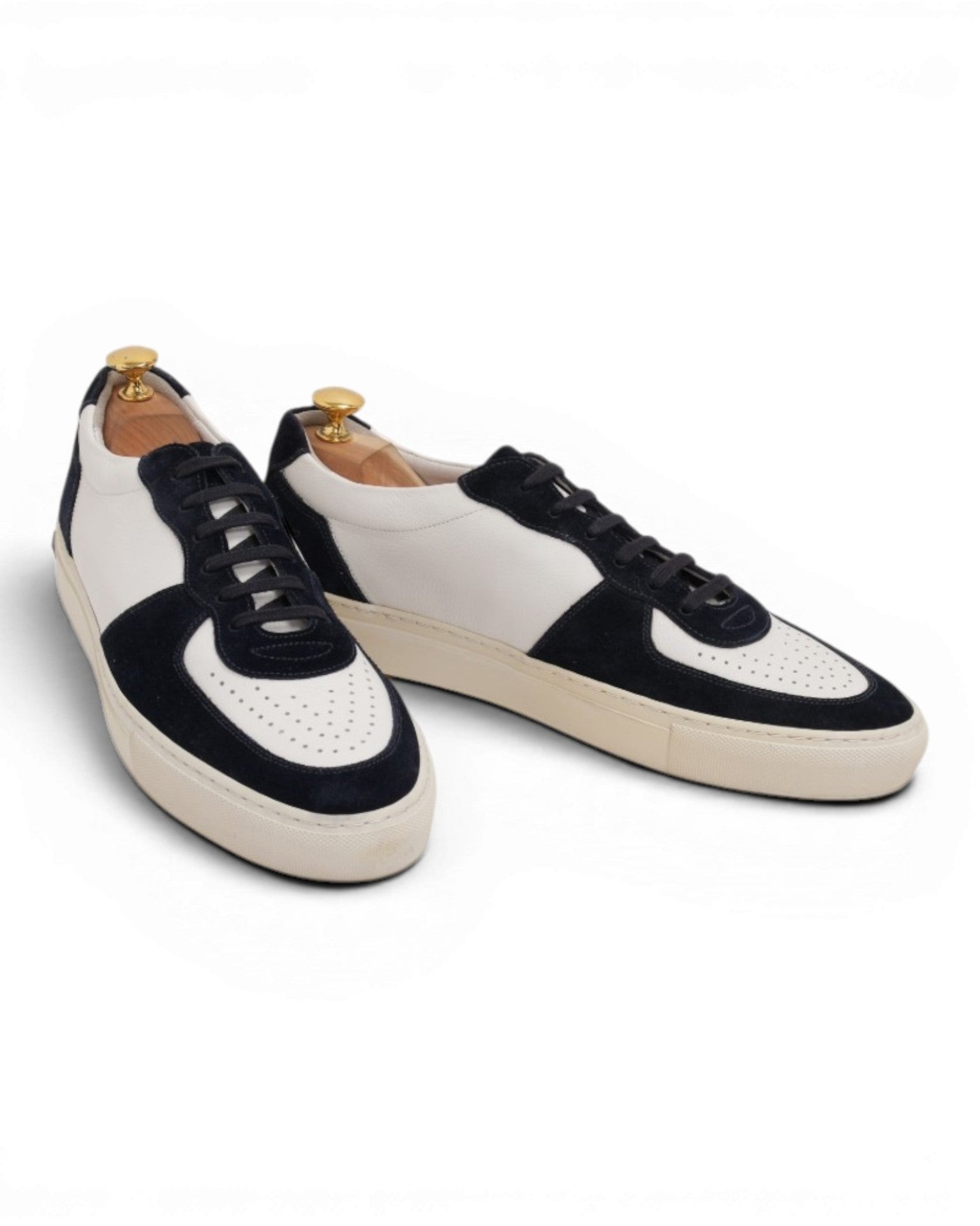 White/Navy Suede/Leather GAT Sneakers