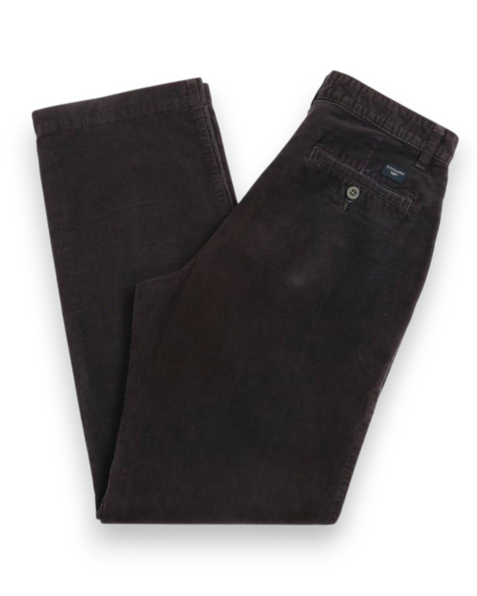 Mud Brown High-Rise Corduroy Trousers