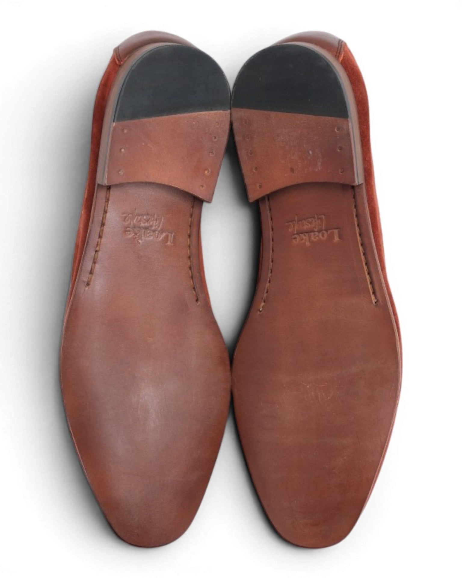 Rust Suede Unlined Penny Loafers