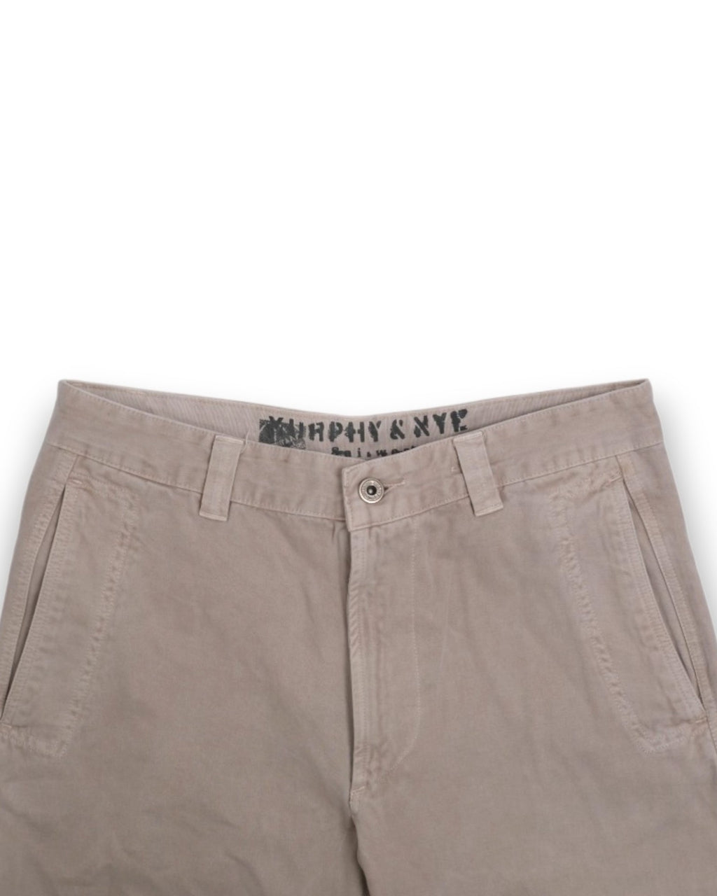 Stone Cotton High-Rise Trousers