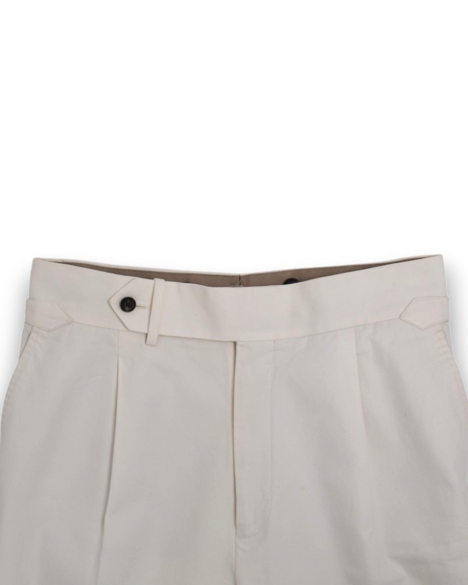Off-White Ethomas Cotton Twill High-Rise Pleated Trousers