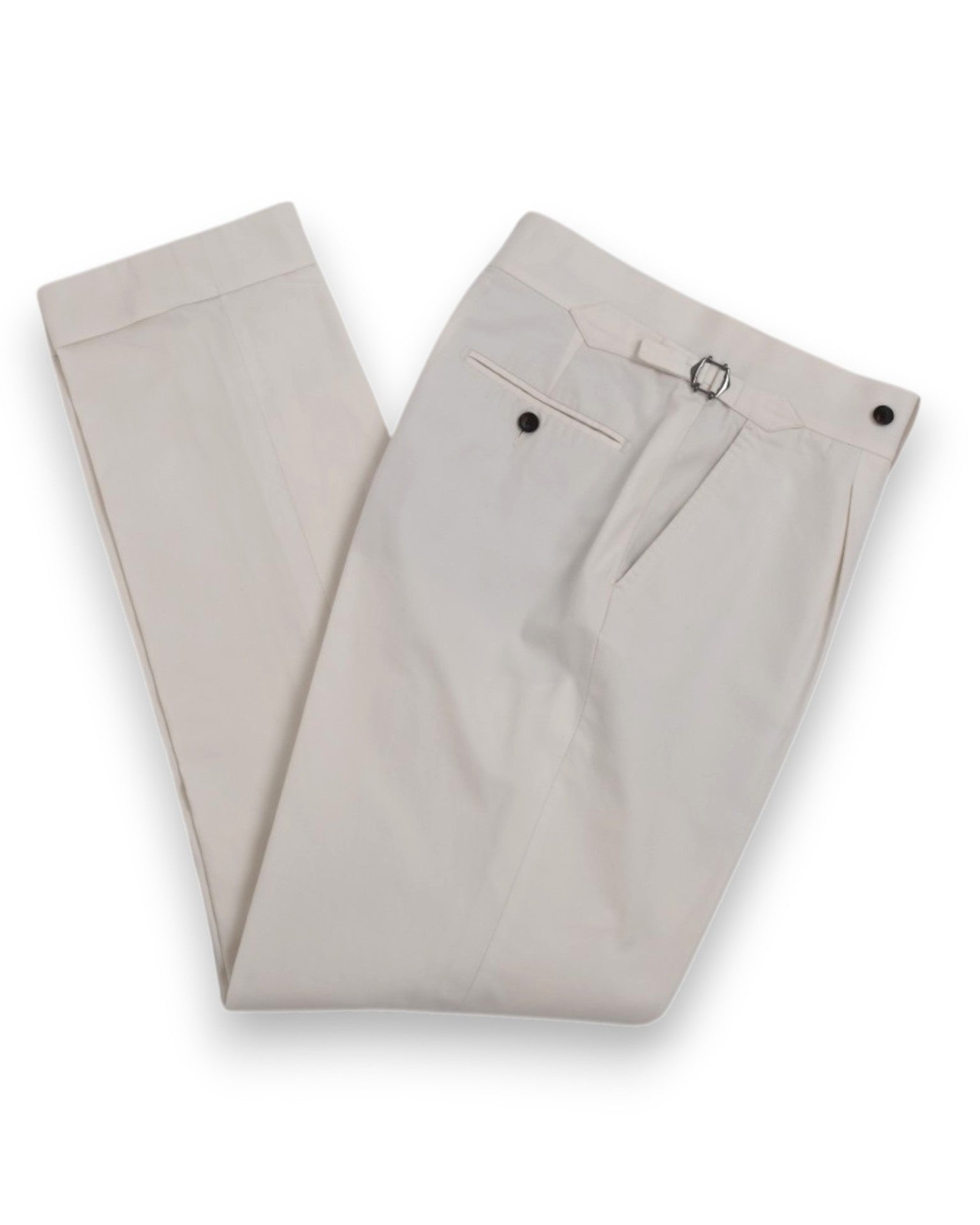 Off-White Ethomas Cotton Twill High-Rise Pleated Trousers