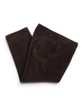 Chocolate Brown Pleated Corduroy Trousers