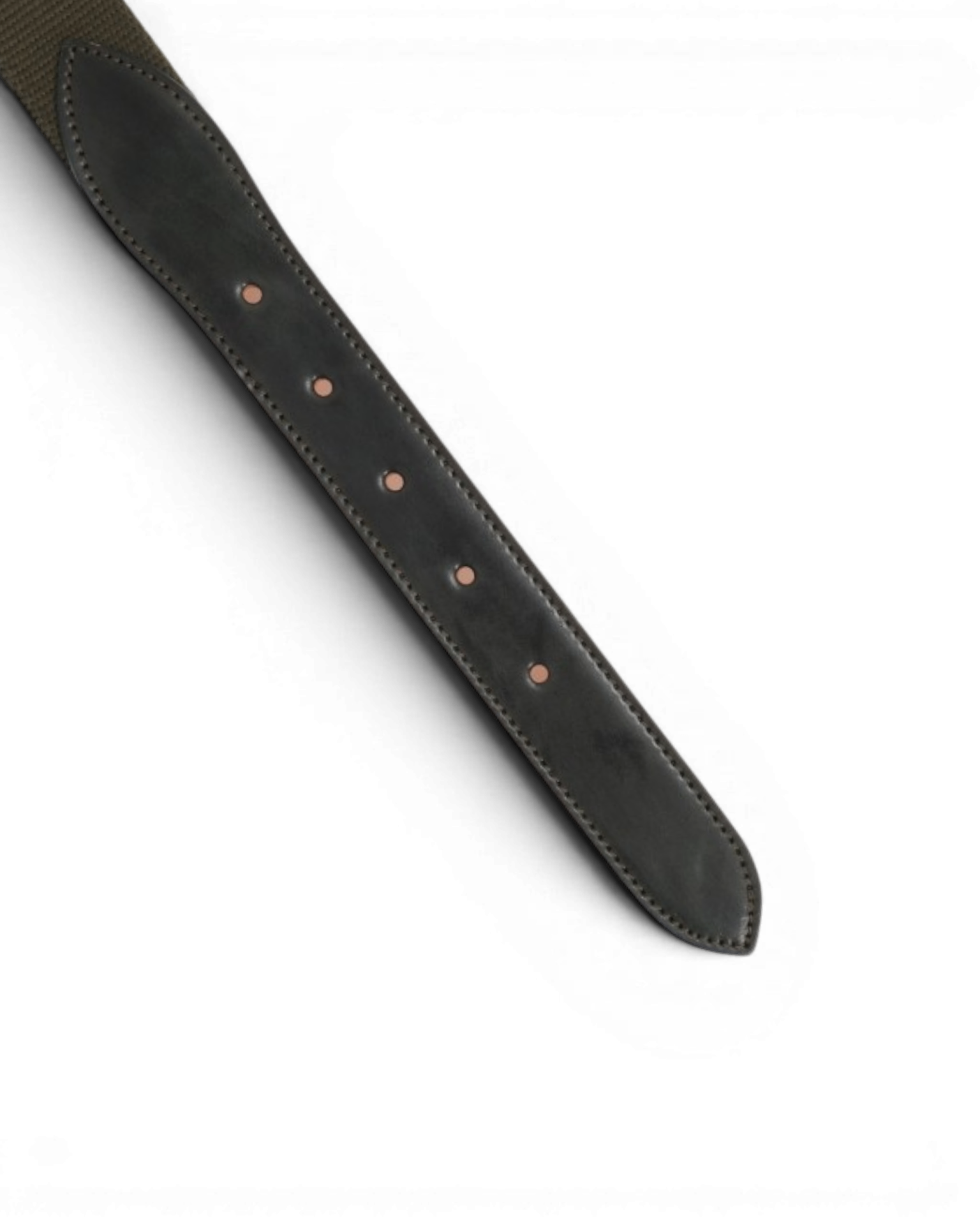 Dark Green Cordovan & Canvas Belt