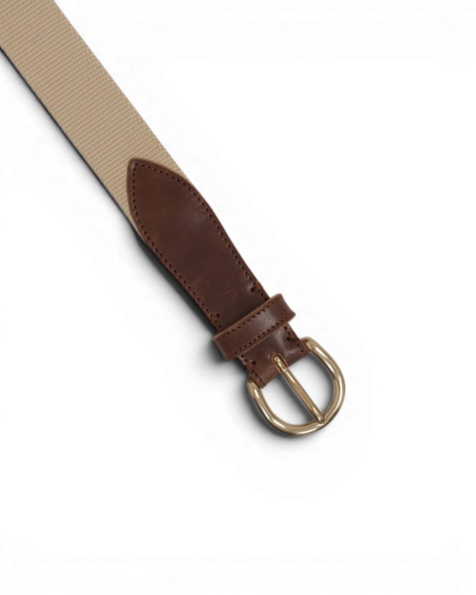 Sand/Brown Cordovan & Canvas Belt