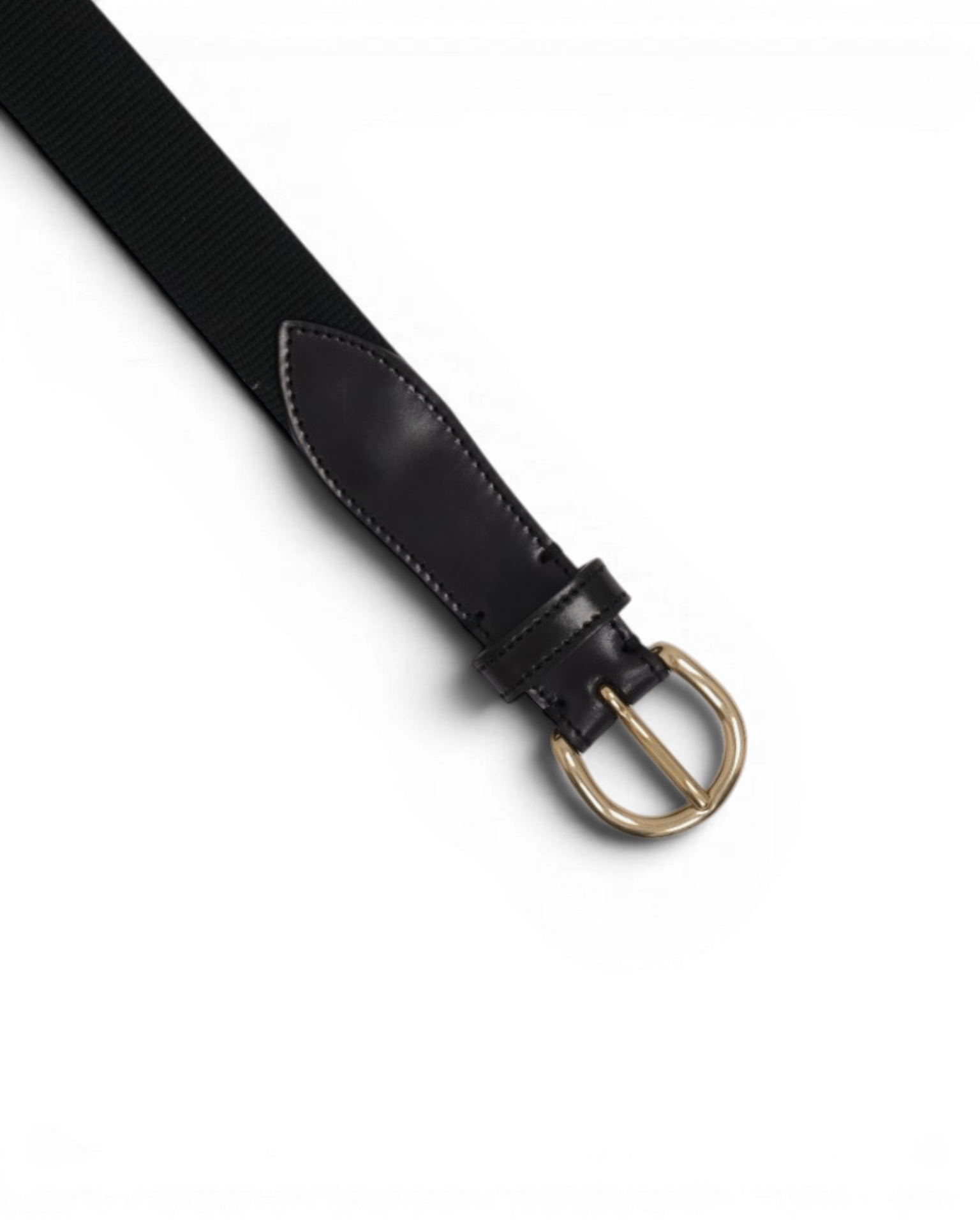 Black Cordovan & Canvas Belt