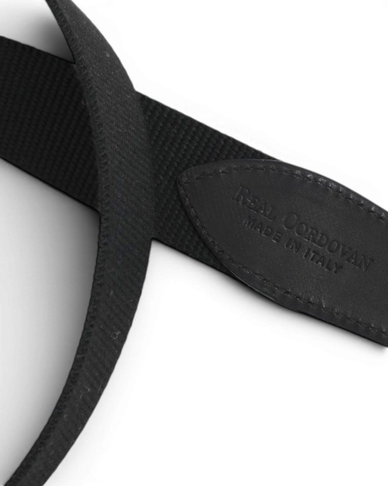 Black Cordovan & Canvas Belt