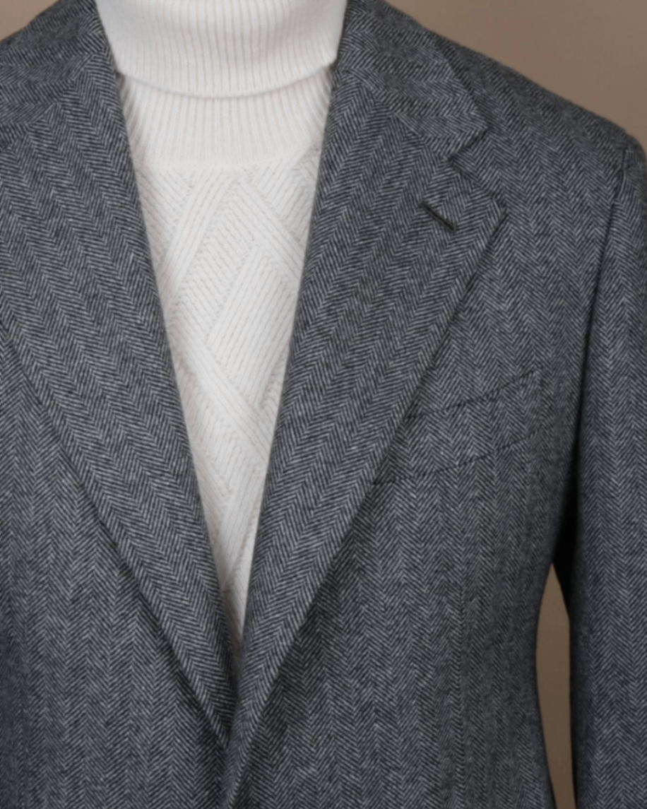 Off-White Dimaond Cable-Knit Chinky Virgin Wool Rollneck