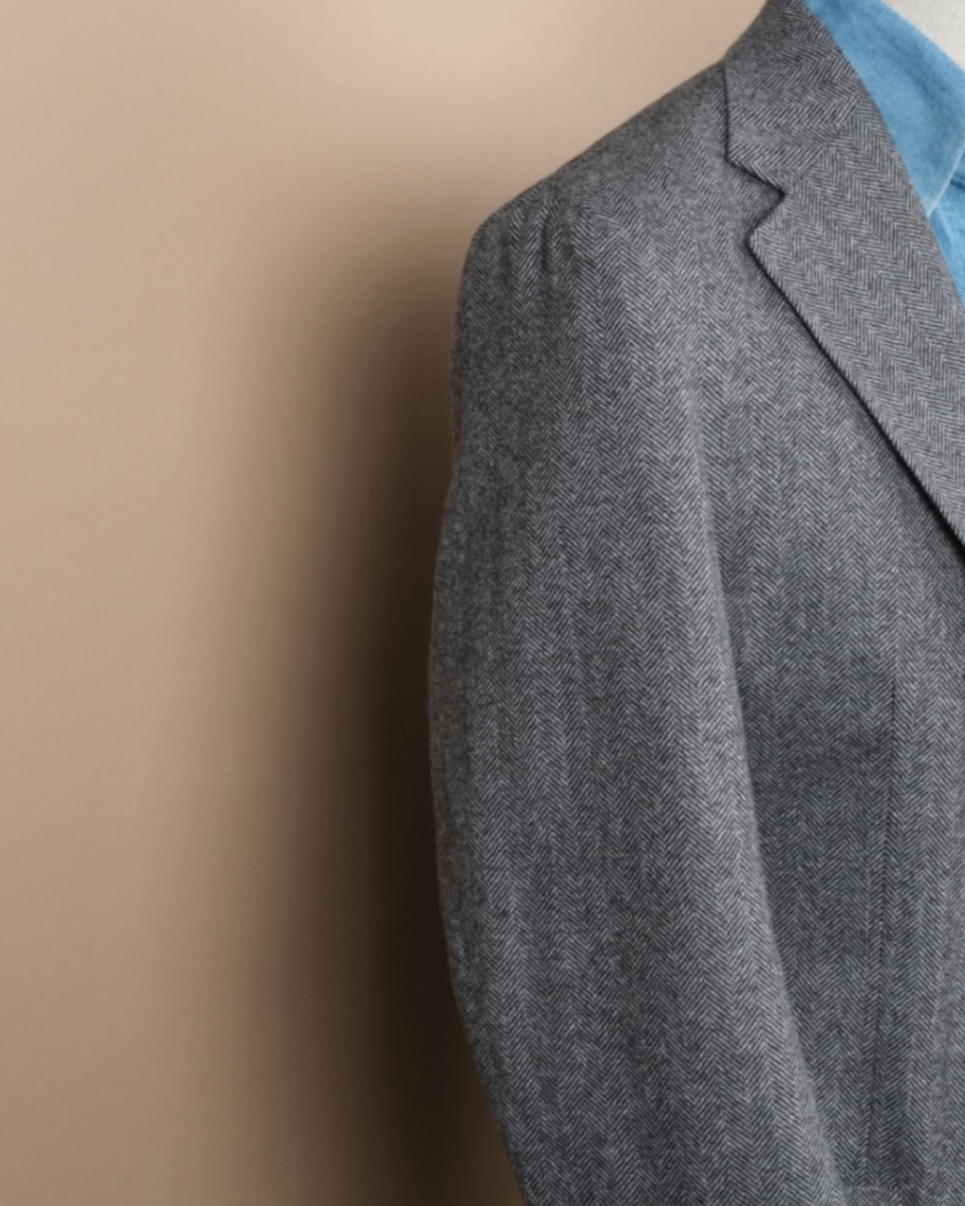 Herringbone Wool/Cashmere Sports Jacket