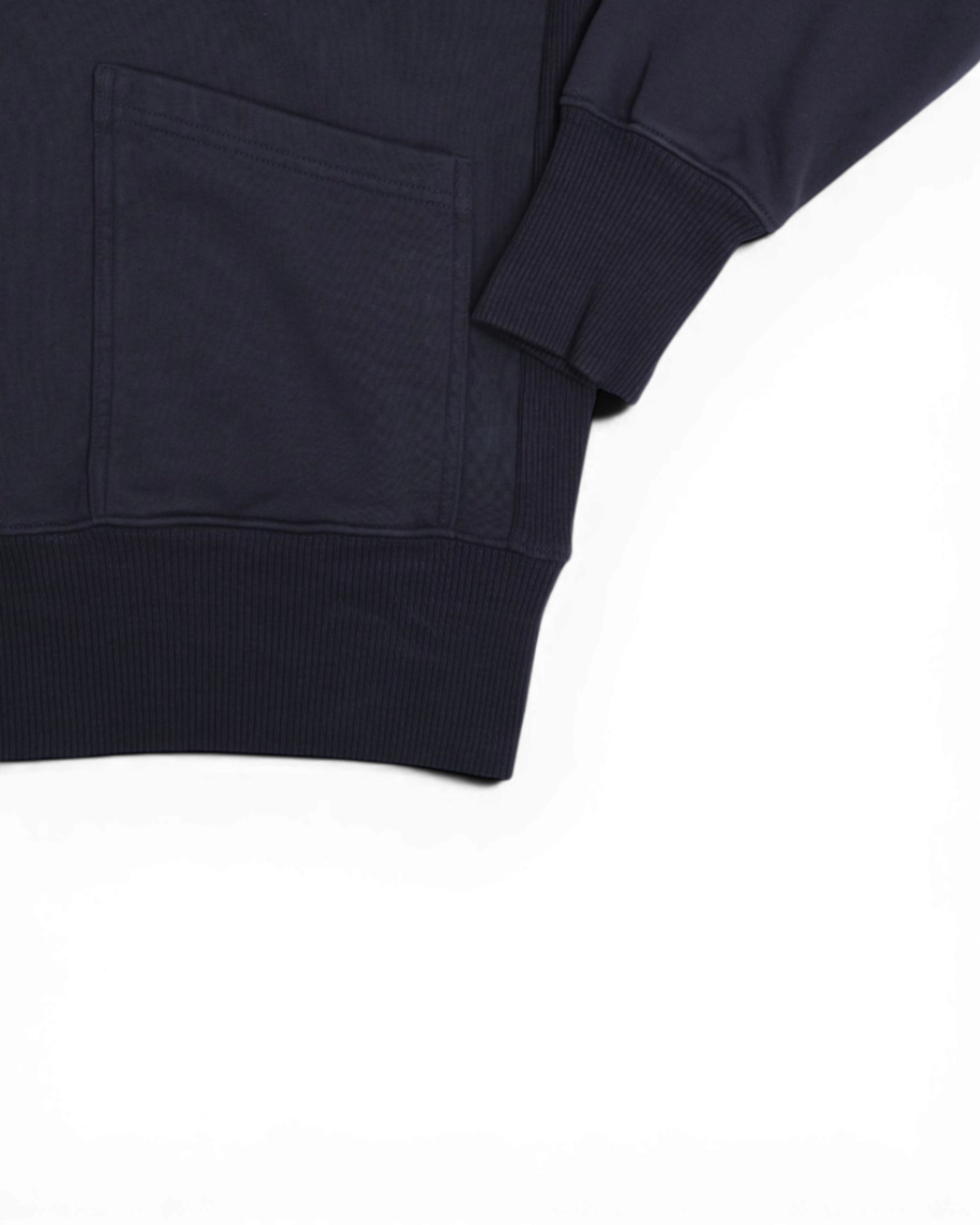 Navy Jersey Zip Polo Sweatshirt