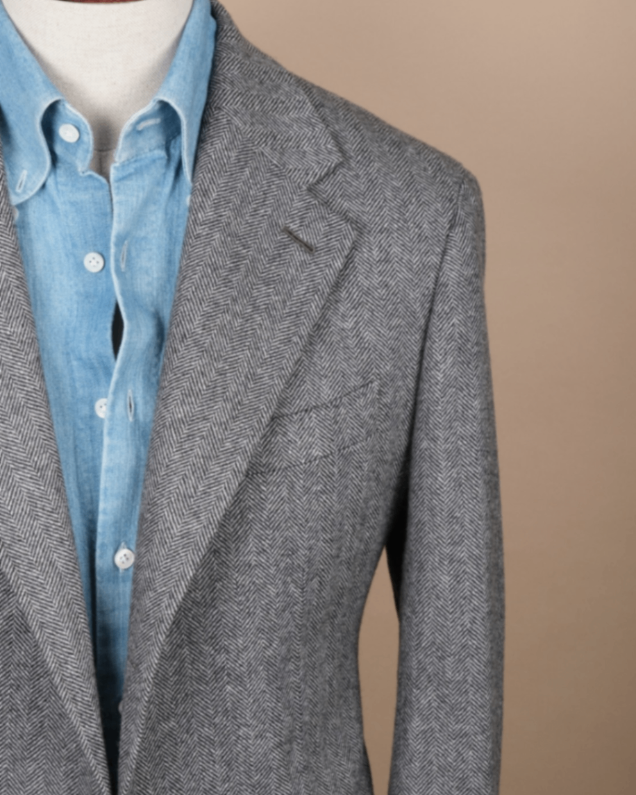 Herringbone Wool/Cashmere Sports Jacket