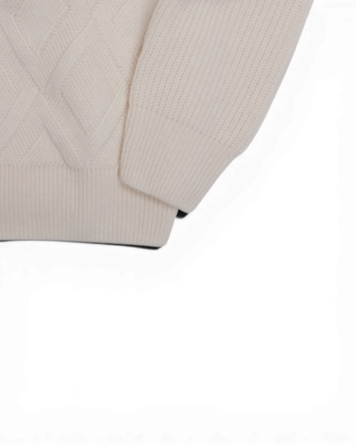 Off-White Dimaond Cable-Knit Chinky Virgin Wool Rollneck