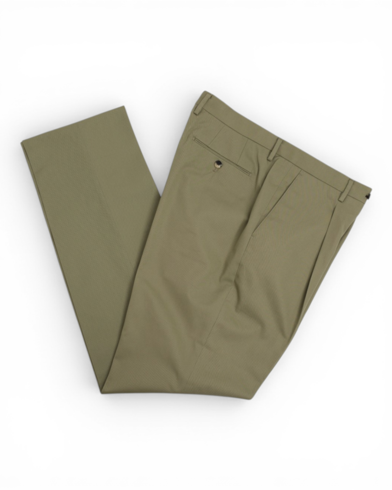 Olive Cotton Slacks