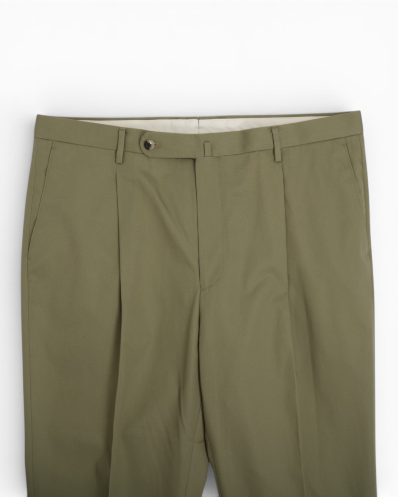 Olive Cotton Slacks