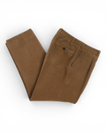 Brown Pleated Corduroy Trousers