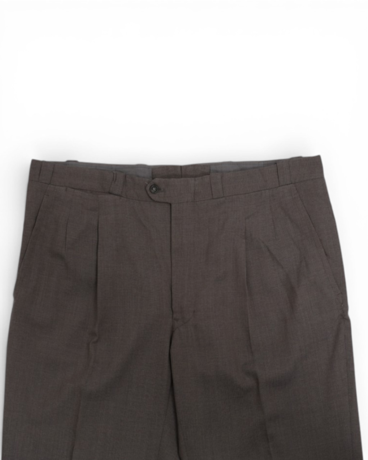 Mid Grey Mid-Rise Pleated Trousers