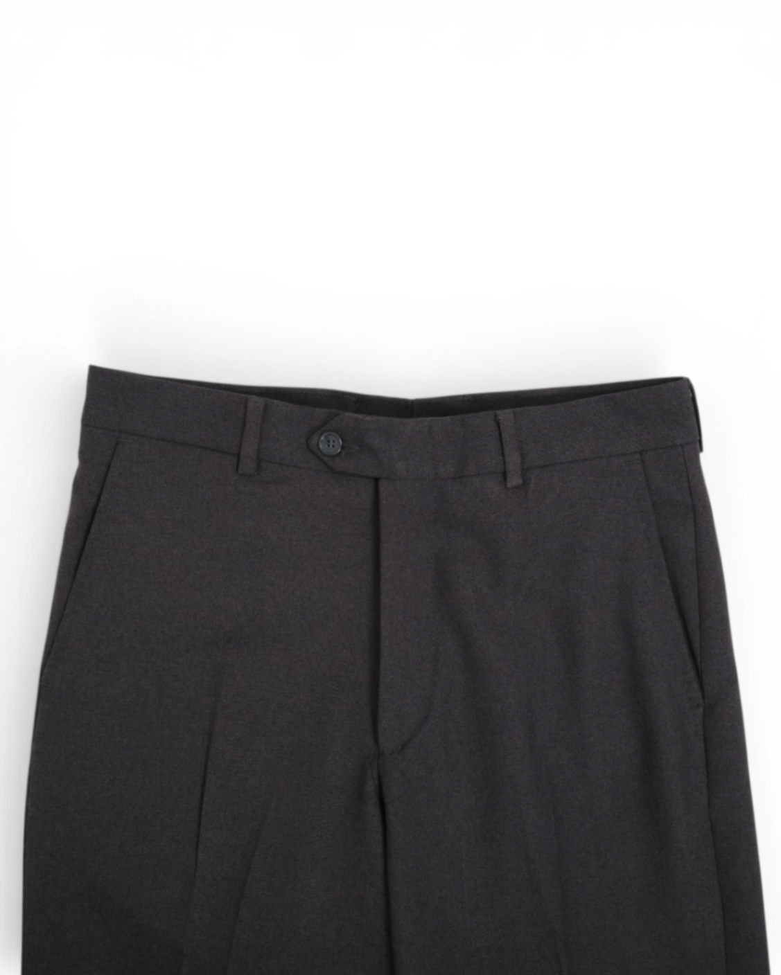 Dark Grey High Rise Wool Trousers