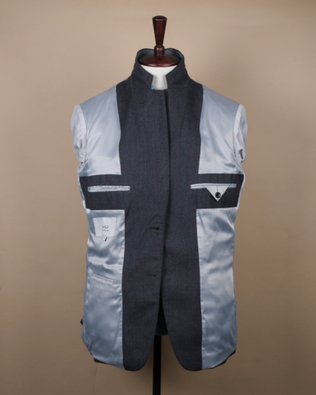 Dark Grey Wool Flannel Suit Jacket