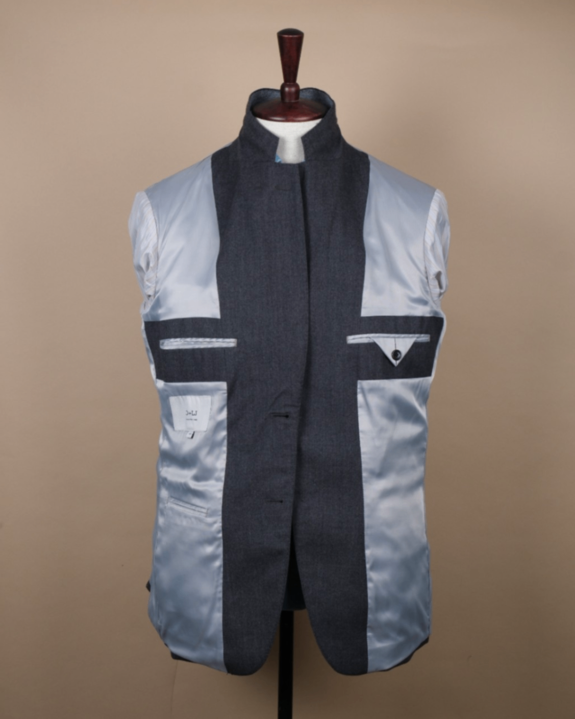 Dark Grey Wool Flannel Suit Jacket