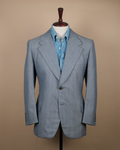 Stone Blue Striped Wool Suit