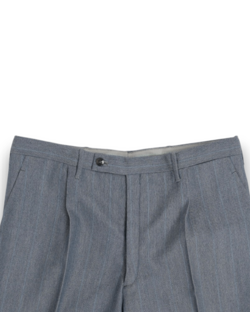 Stone Blue Striped Wool Suit