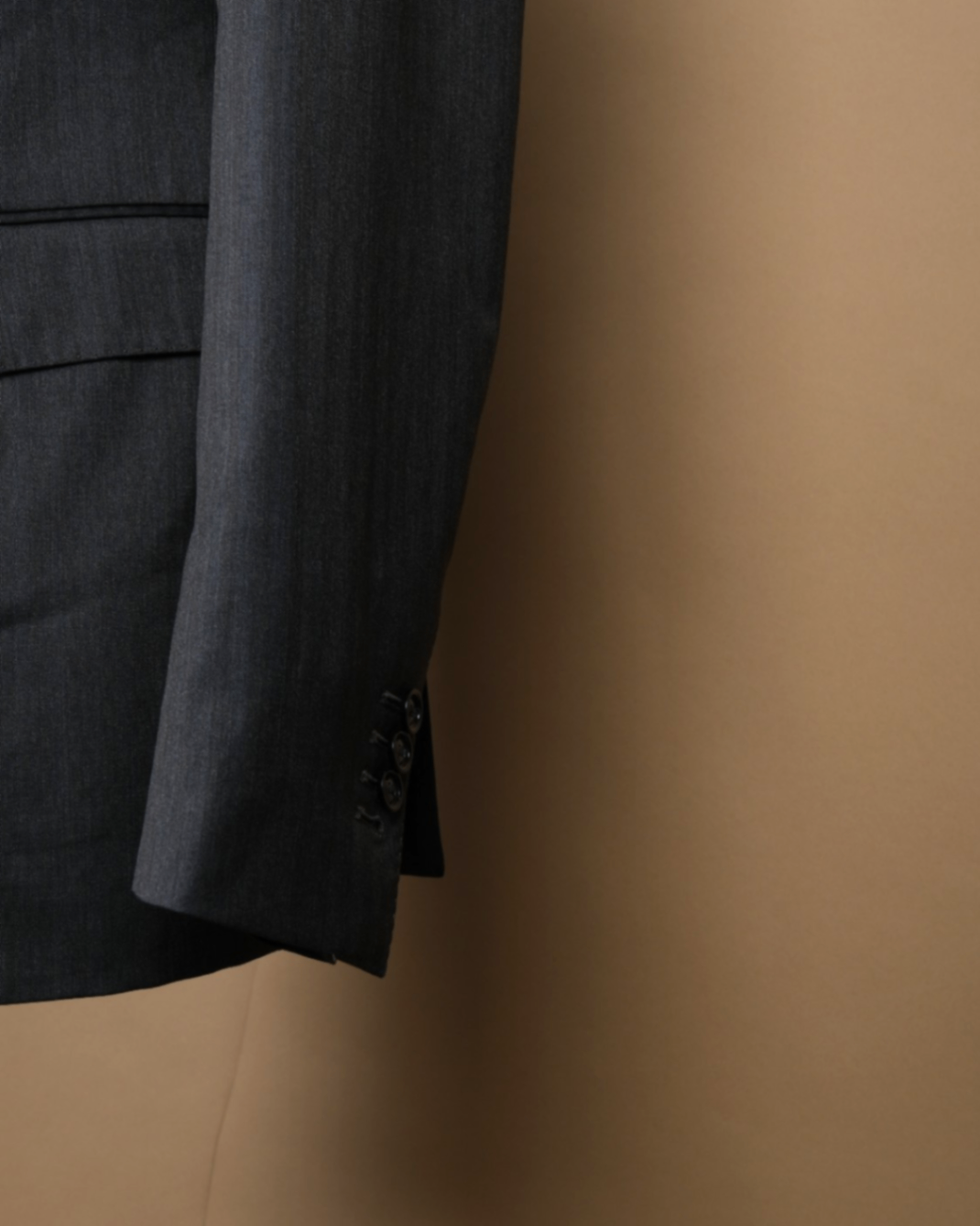 Dark Grey/Navy Herringbone Wool/Silk Sports Jacket