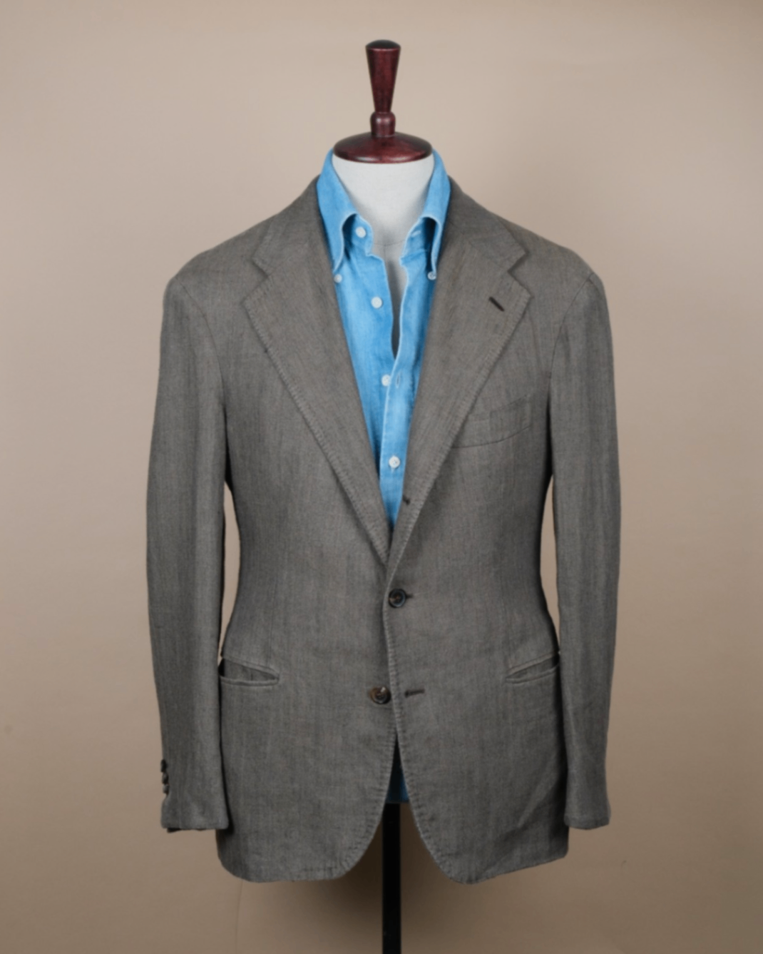 Muted Moss Anglo-Italian Silk/Linen Sports Jacket
