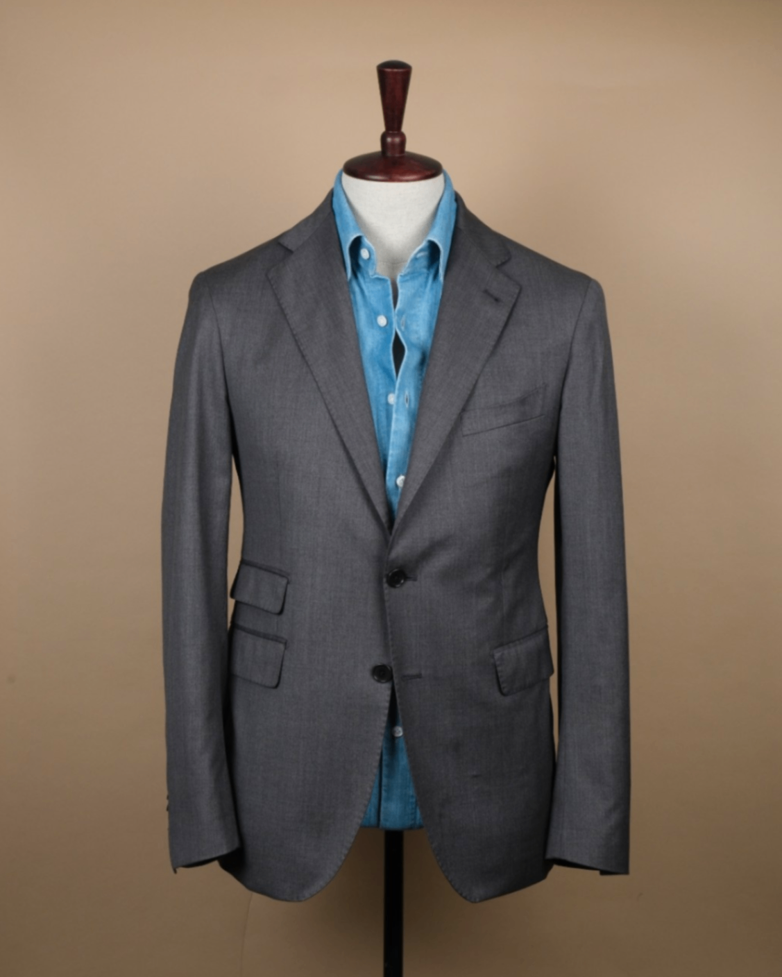 Charcoal Virgin Wool Super 110´s Suit Jacket