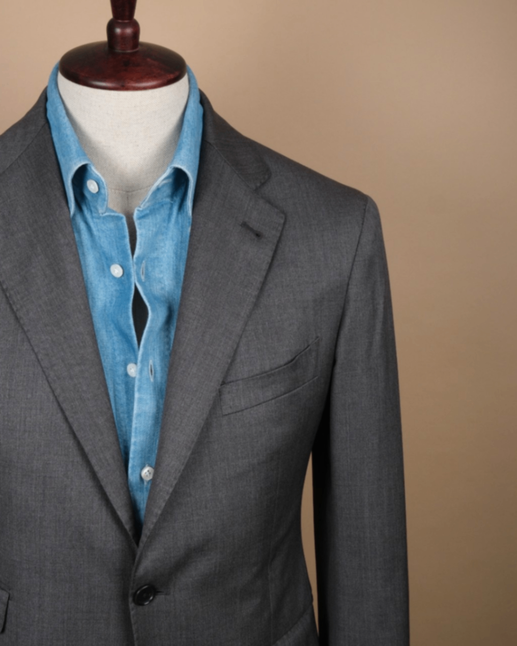 Charcoal Virgin Wool Super 110´s Suit Jacket