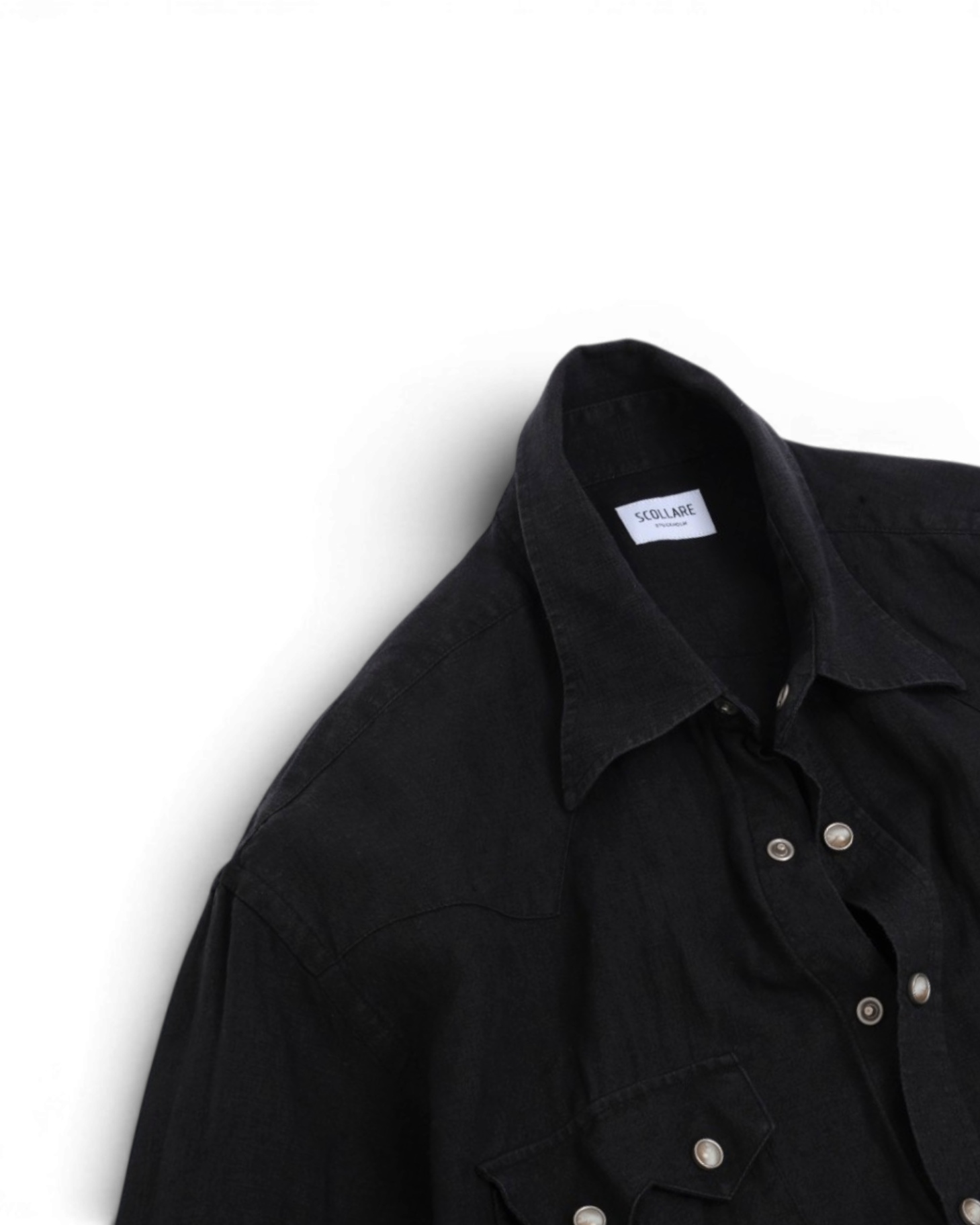 Black Linen Sawtooth Westerner