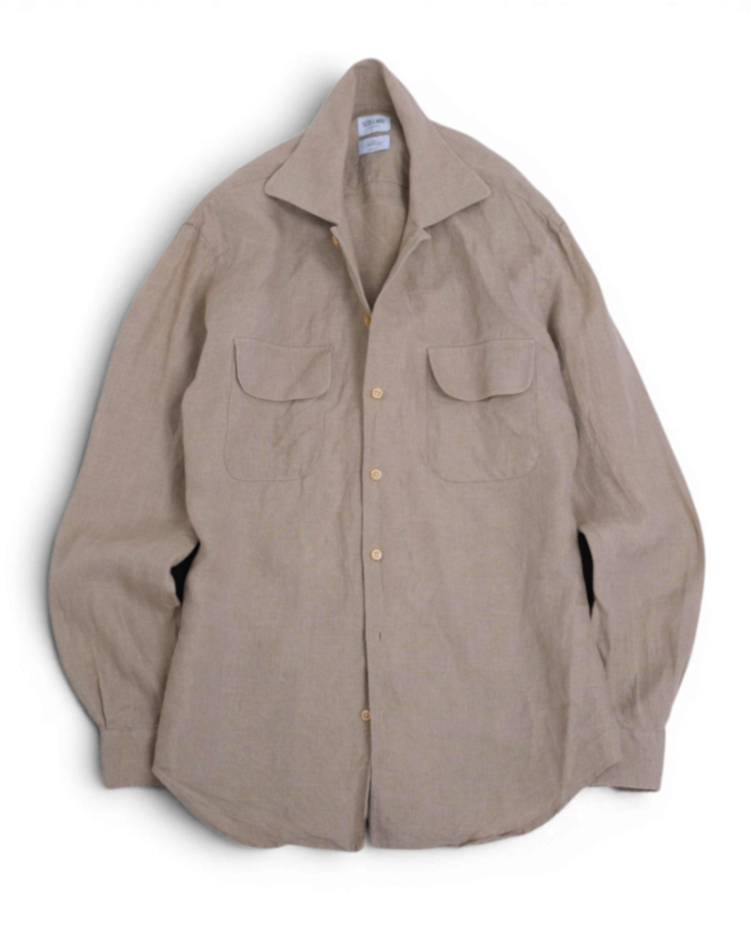 Oatmeal Albini Camp-Collar Shirt