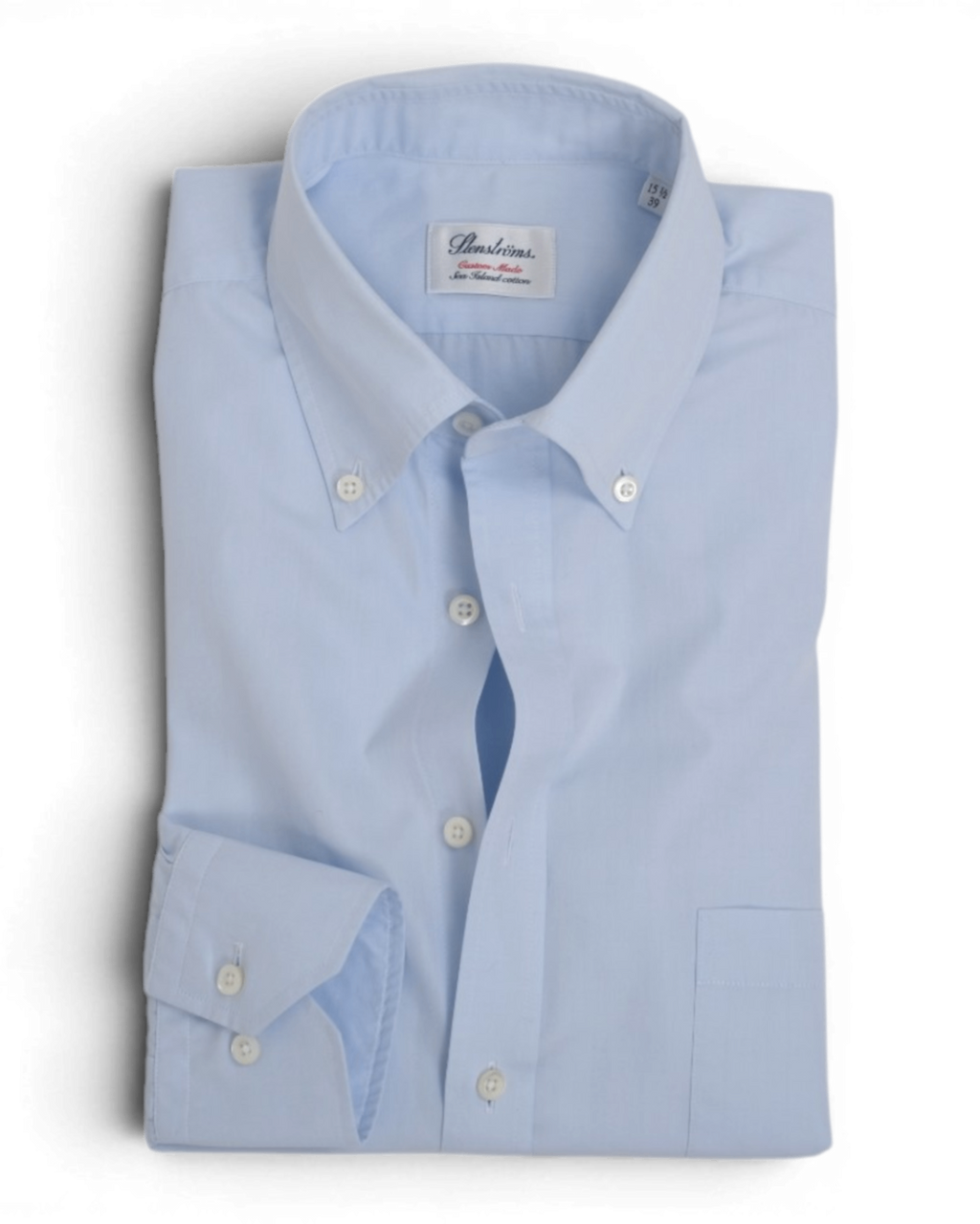 Powder Blue Sea Island Cotton BD. Shirt