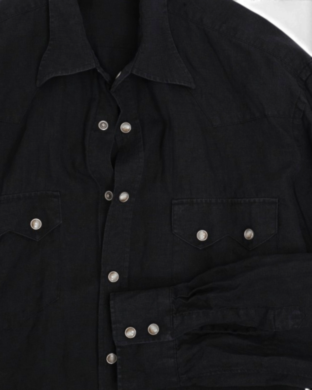 Black Linen Sawtooth Westerner