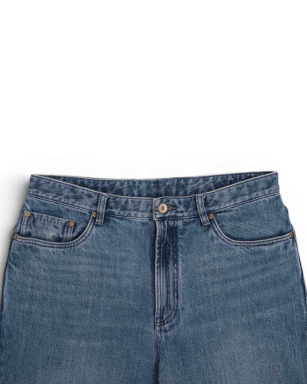 Mid blue High-Rise Denim