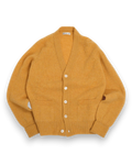 Yellow Brushed Lambswool Cardigan