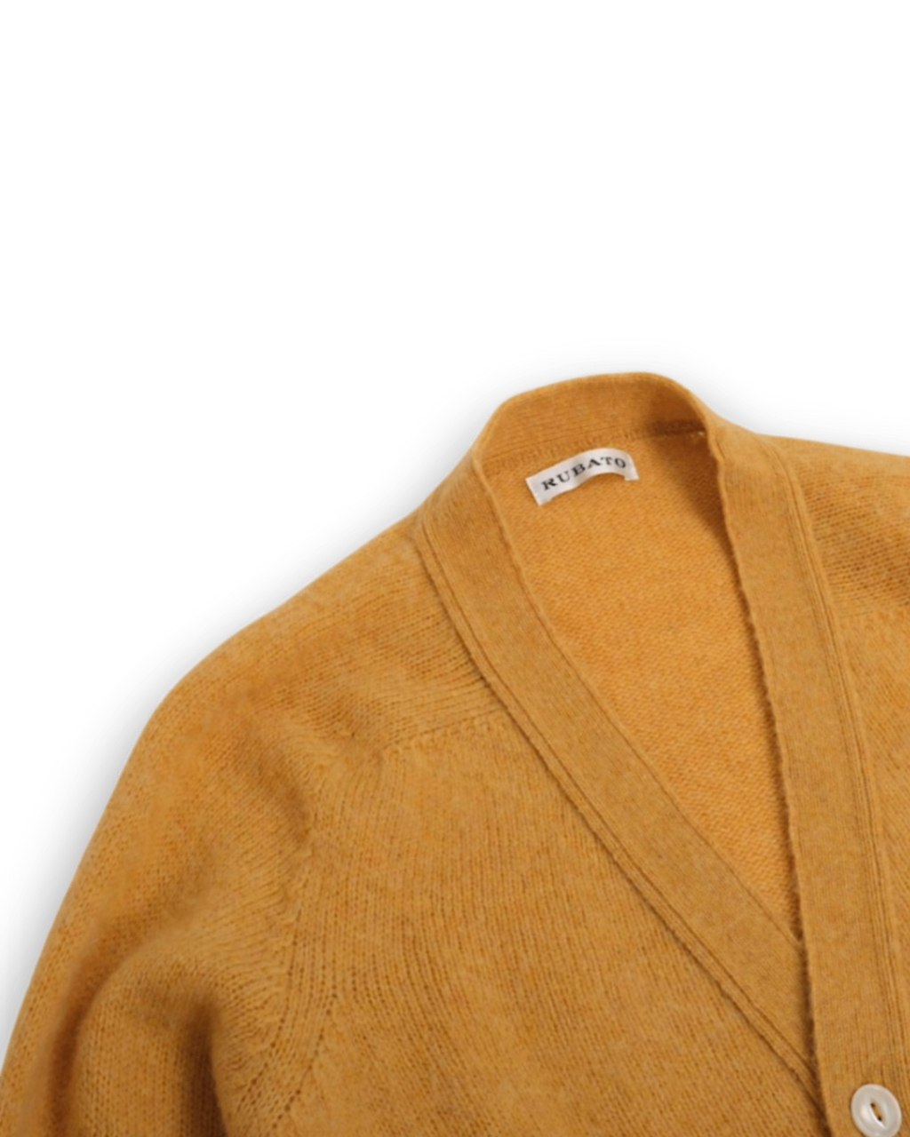 Yellow Brushed Lambswool Cardigan
