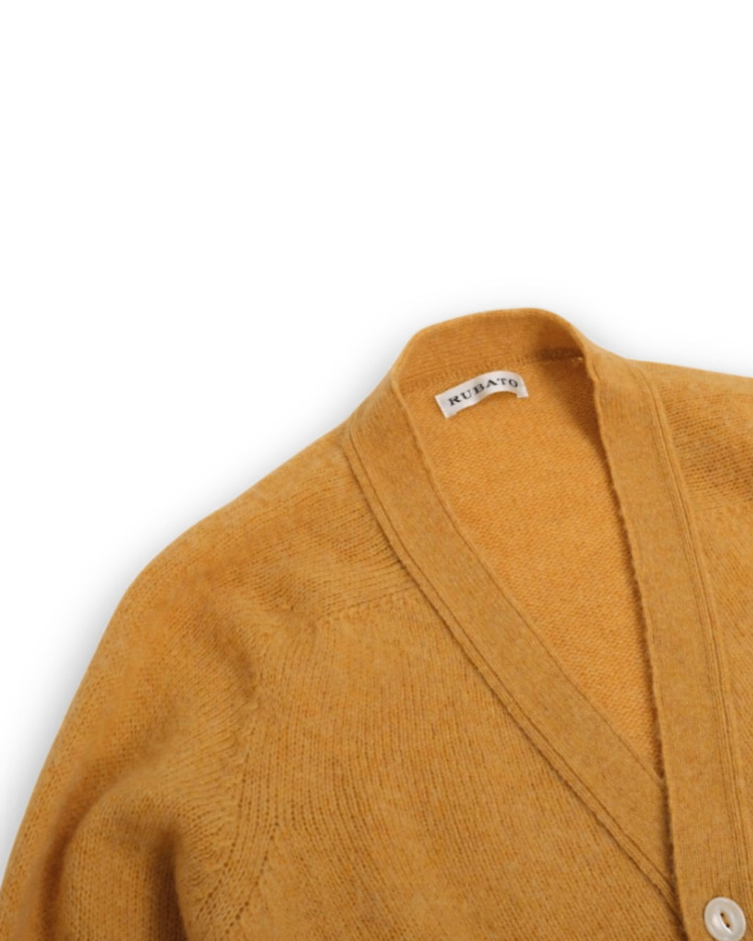 Yellow Brushed Lambswool Cardigan