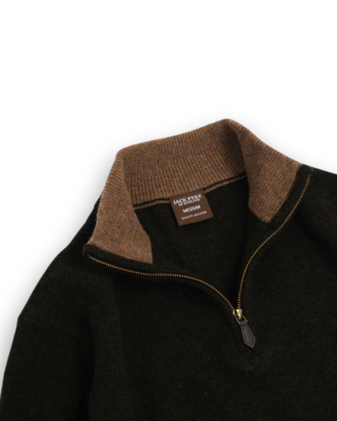 Dark Forest Lambswool Half-Zip Sweater