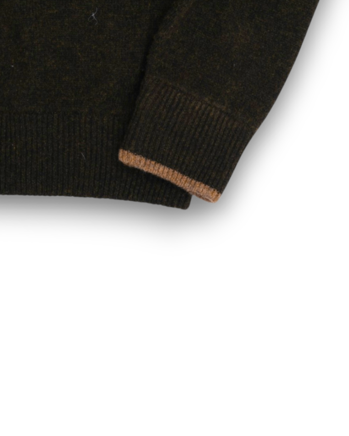 Dark Forest Lambswool Half-Zip Sweater