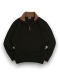 Dark Forest Lambswool Half-Zip Sweater