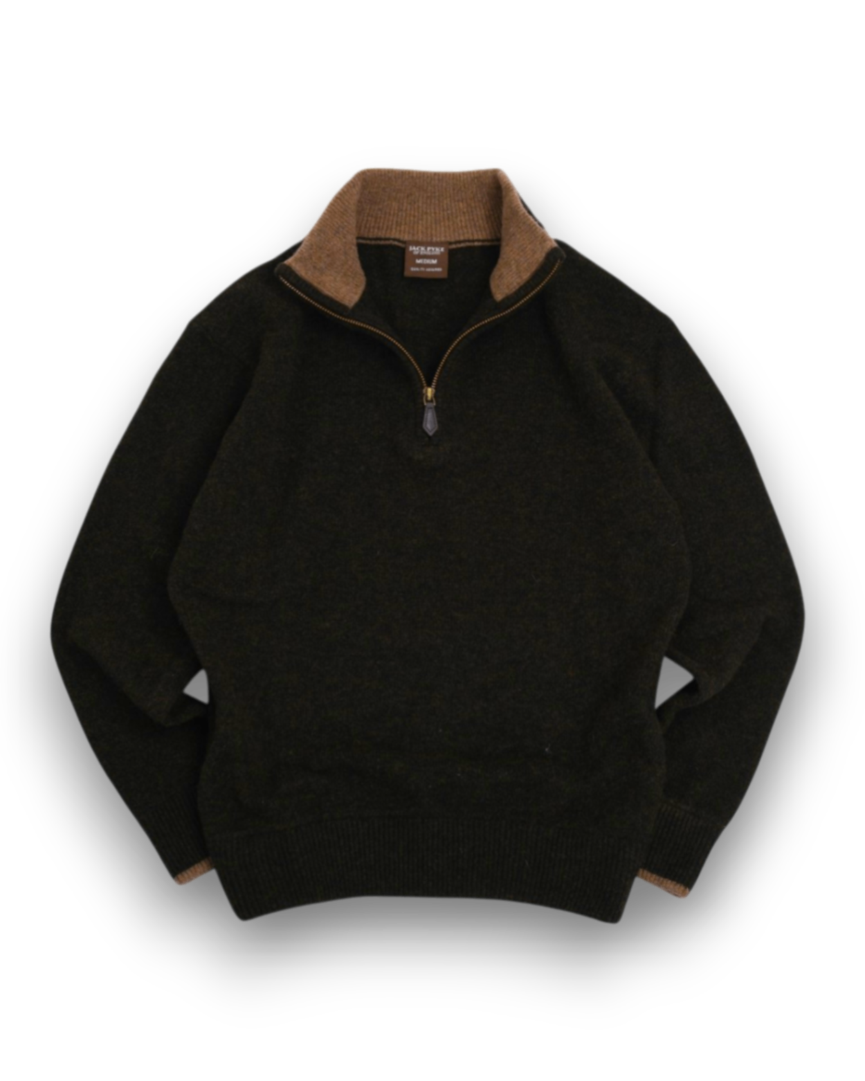 Dark Forest Lambswool Half-Zip Sweater