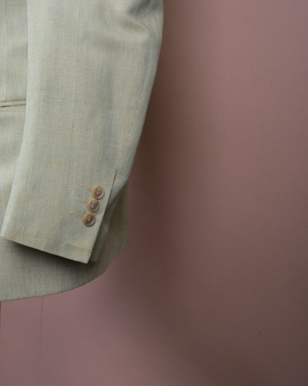 Mint Glen Check Wool/Linen Sports Jacket