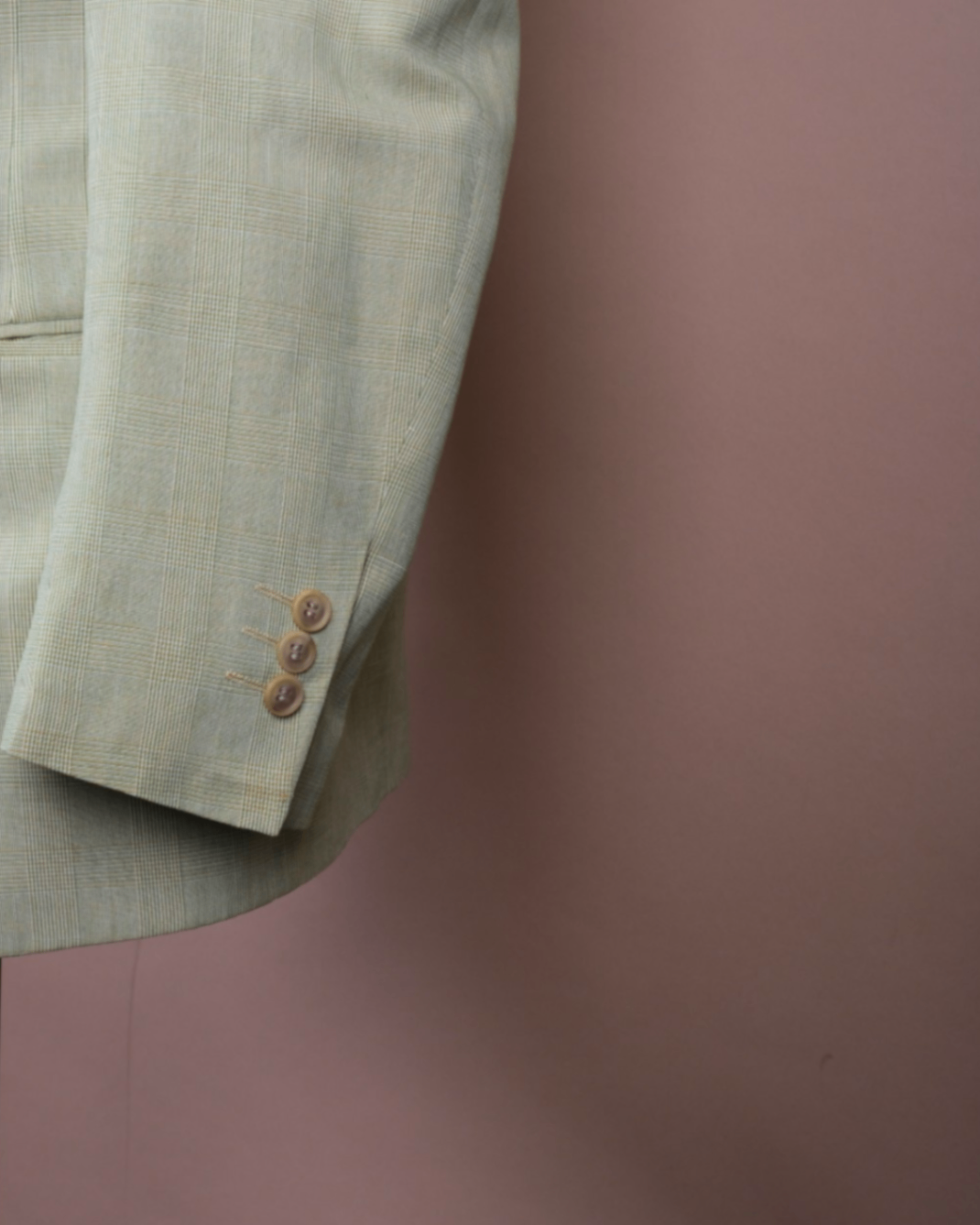Mint Glen Check Wool/Linen Sports Jacket