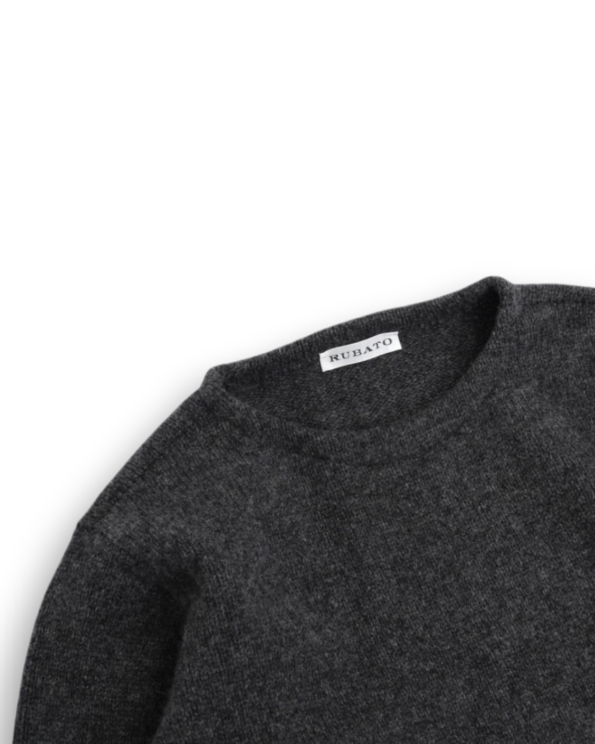 Grey Lambswool Varsity Sweater