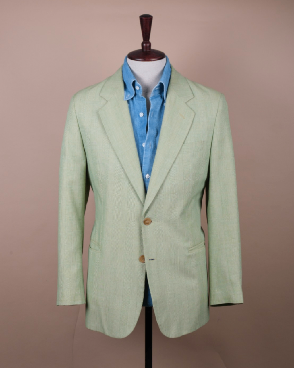 Mint Glen Check Wool/Linen Sports Jacket