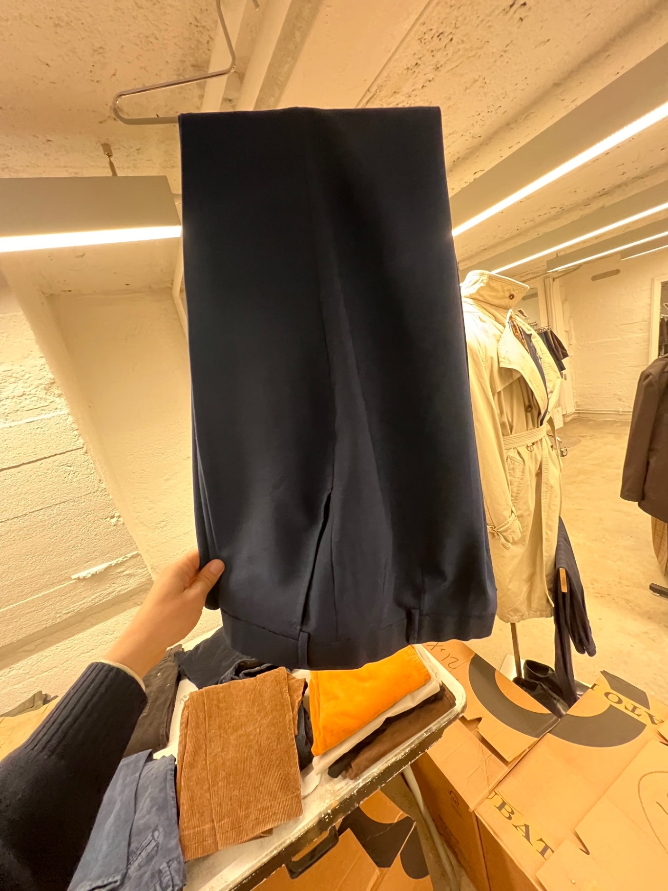 Navy Wool Trousers