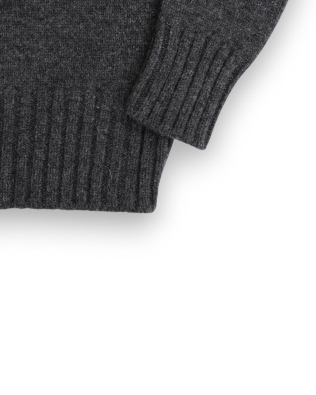 Grey Lambswool Varsity Sweater